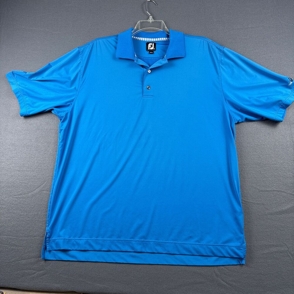 Footjoy FJ Mens Golf Polo Sold Blue The Grove Size XL